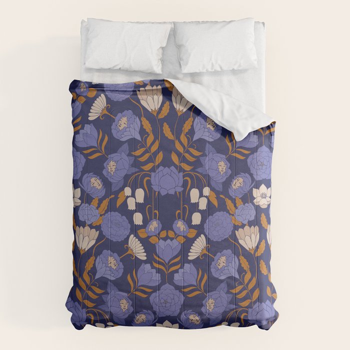 Mystery Blooms {Periwinkle} Comforter Gallery Image 6