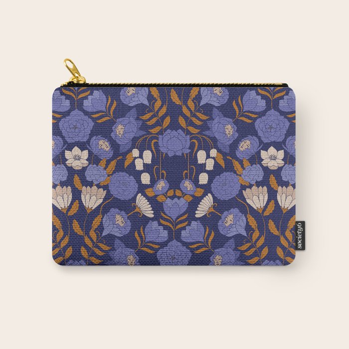 Mystery Blooms {Periwinkle} Carry All Pouch Gallery Image 1