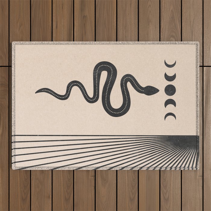 Snake Geometry Outdoor Rug Gallery Image 1