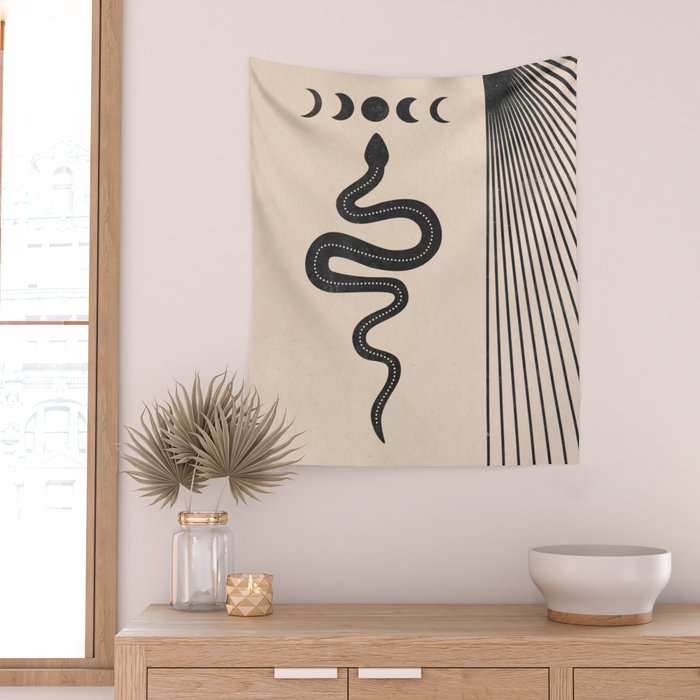 Snake Geometry Wall Tapestry Gallery Image 2