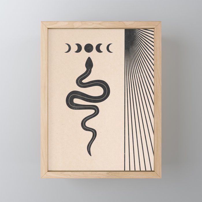 Snake Geometry Mini Art Print Gallery Image 1