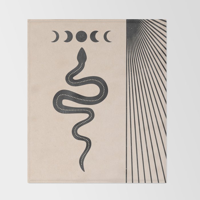 Snake Geometry Throw Blanket Gallery Image 2