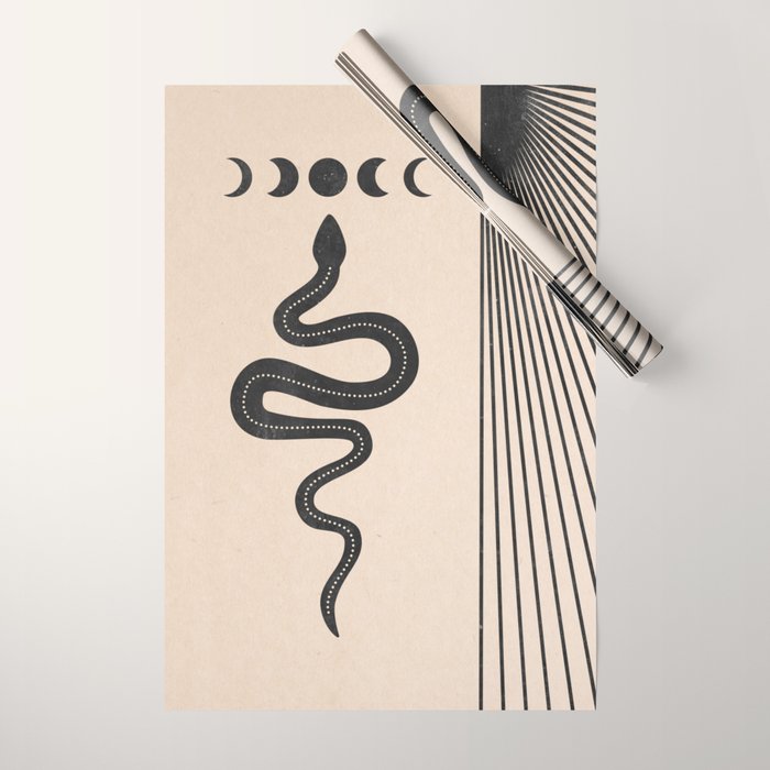 Snake Geometry Wrapping Paper Gallery Image 1