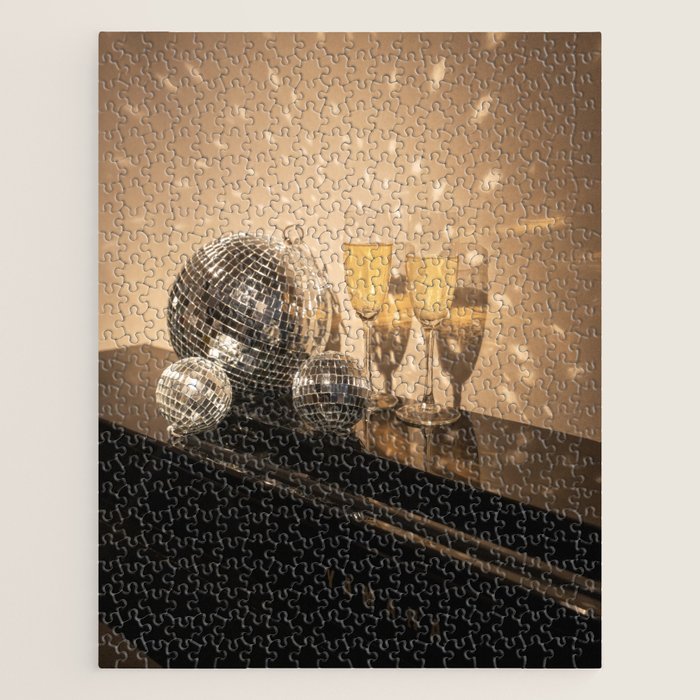 Disco Ball Champagne Celebration Glam Photography  Jigsaw Puzzle Gallery Image 1