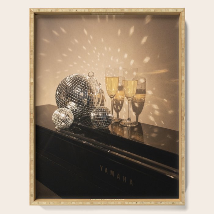 Disco Ball Champagne Celebration Glam Photography  Serving Tray Gallery Image 1
