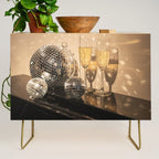 Disco Ball Champagne Celebration Glam Photography  Credenza Gallery Image 1