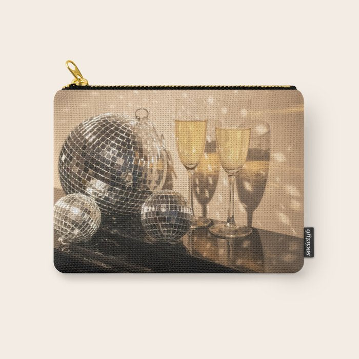 Disco Ball Champagne Celebration Glam Photography  Carry All Pouch Gallery Image 1