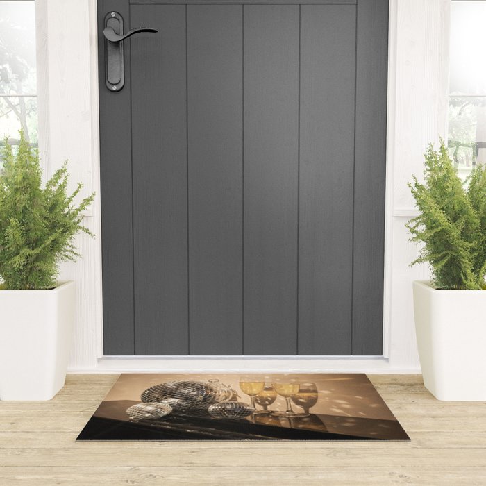 Disco Ball Champagne Celebration Glam Photography  Welcome Mat Gallery Image 3