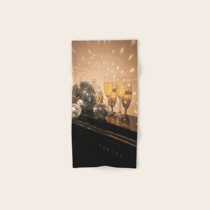 Disco Ball Champagne Celebration Glam Photography  Bath Towel Gallery Image 1