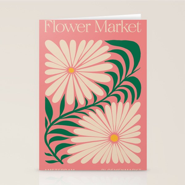 Amsterdam: Flower Market Summer Color Series 03 Stationery Card Gallery Image 1