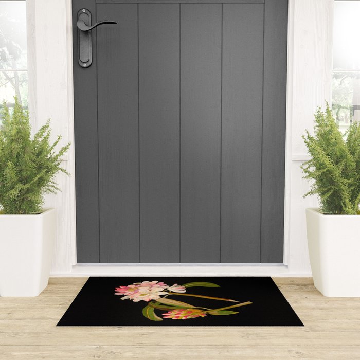 Rhododendron Maximum  by Mary Delany Paper Collage Floral Flower Botanical Paper Mosaic Vintage Scientific Plant Anatomy Welcome Mat Gallery Image 3