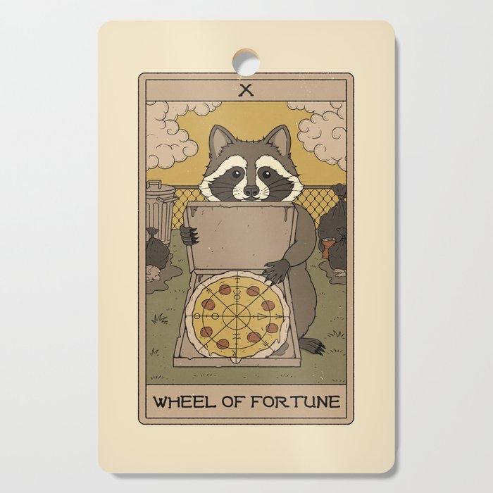 Wheel of Fortune - Raccoons Tarot Cutting Board Gallery Image 1
