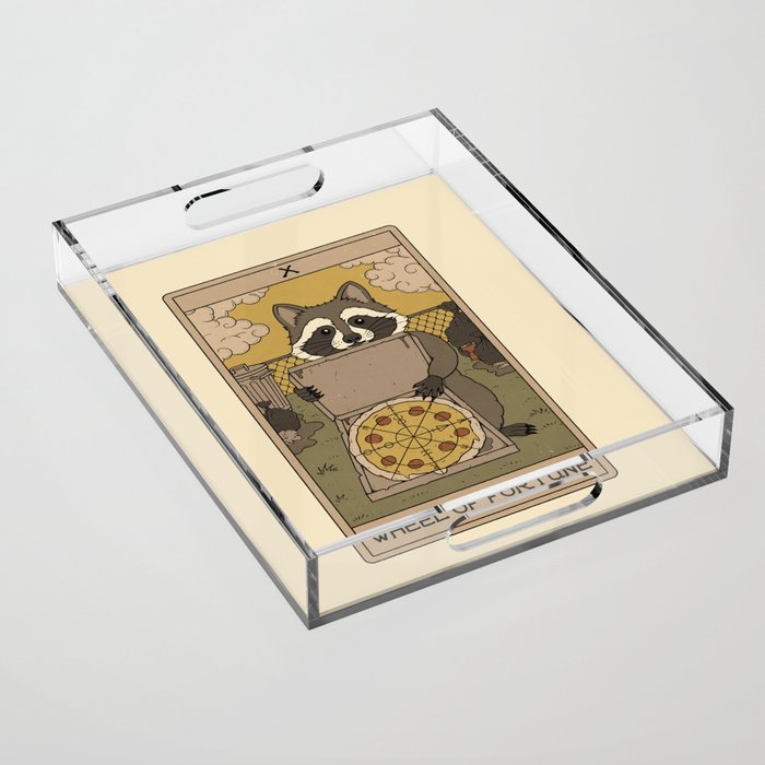 Wheel of Fortune - Raccoons Tarot Acrylic Tray Gallery Image 1