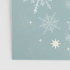Elegant Winter Snowflake Pattern on Mint Green Background Poster Gallery Image 3