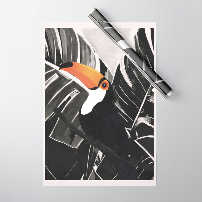 Tropical Toucan Art Wrapping Paper Gallery Image 1