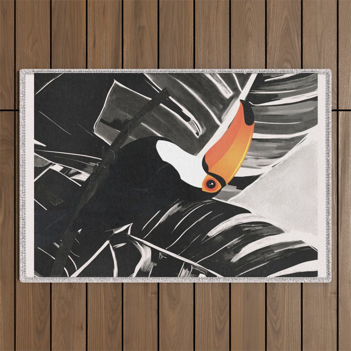 Tropical Toucan Art Outdoor Rug Gallery Image 1