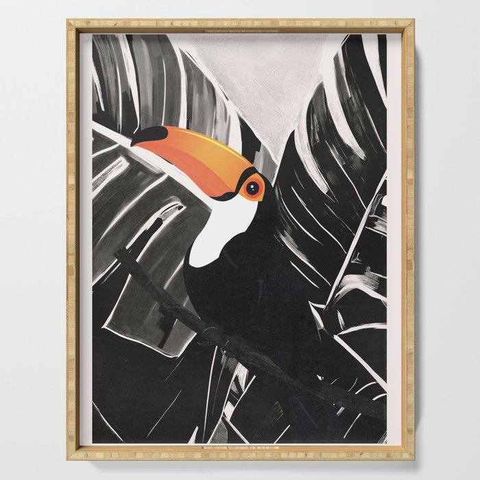 Tropical Toucan Art Serving Tray Gallery Image 1