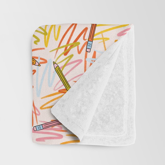 Pencil Print Throw Blanket Gallery Image 3
