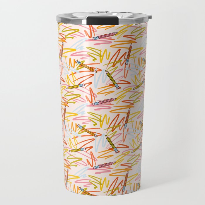 Pencil Print Travel Mug Gallery Image 1