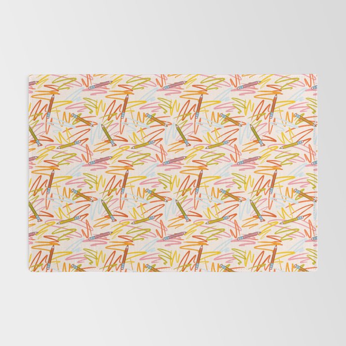 Pencil Print Rug Gallery Image 2