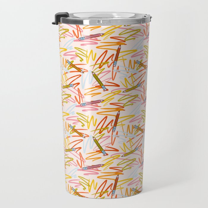 Pencil Print Travel Mug Gallery Image 3