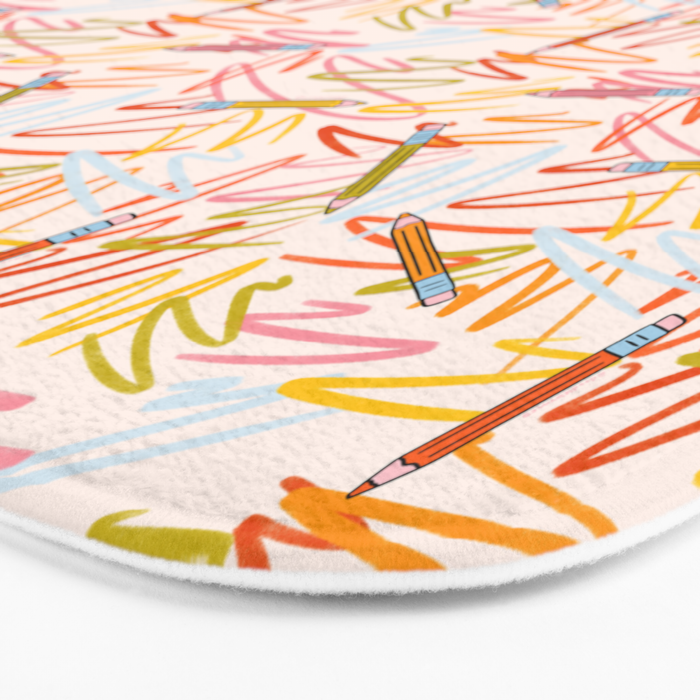 Pencil Print Bath Mat Gallery Image 3