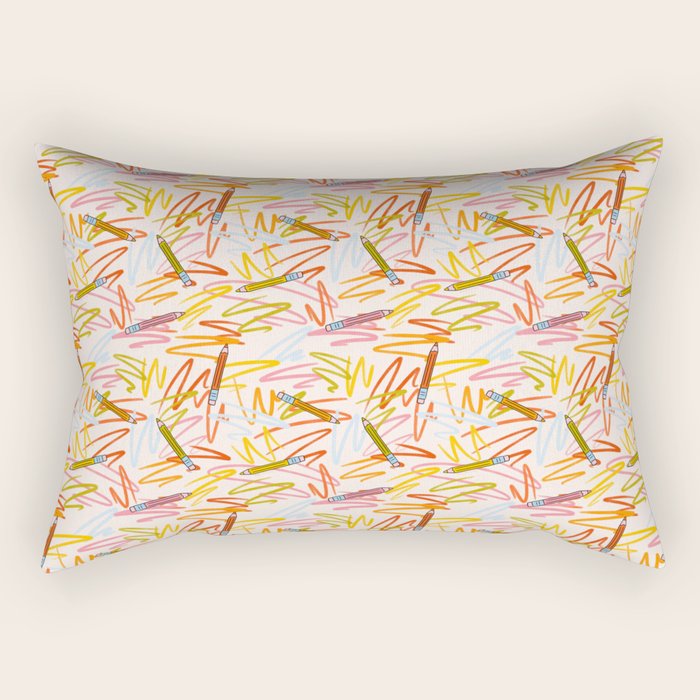 Pencil Print Rectangular Pillow Gallery Image 2
