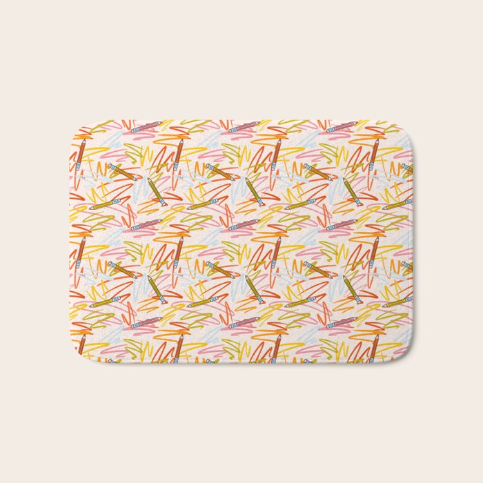 Pencil Print Bath Mat Gallery Image 1