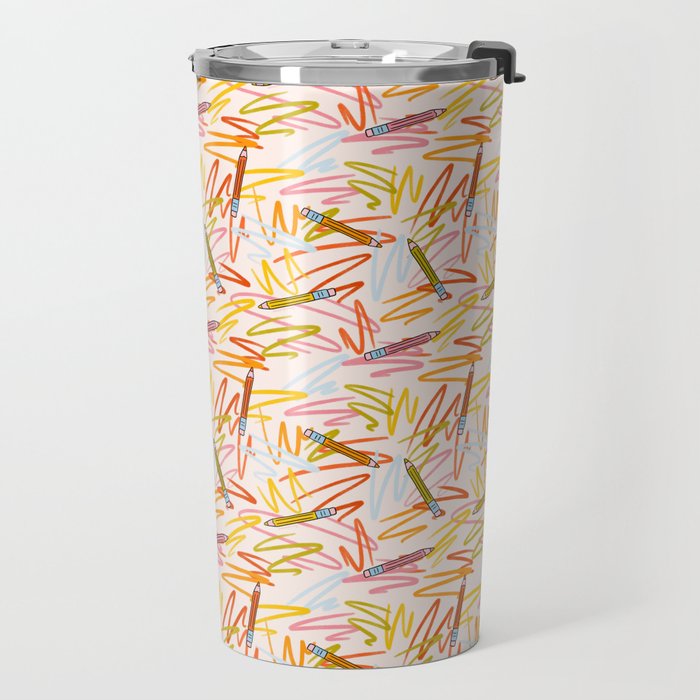 Pencil Print Travel Mug Gallery Image 2