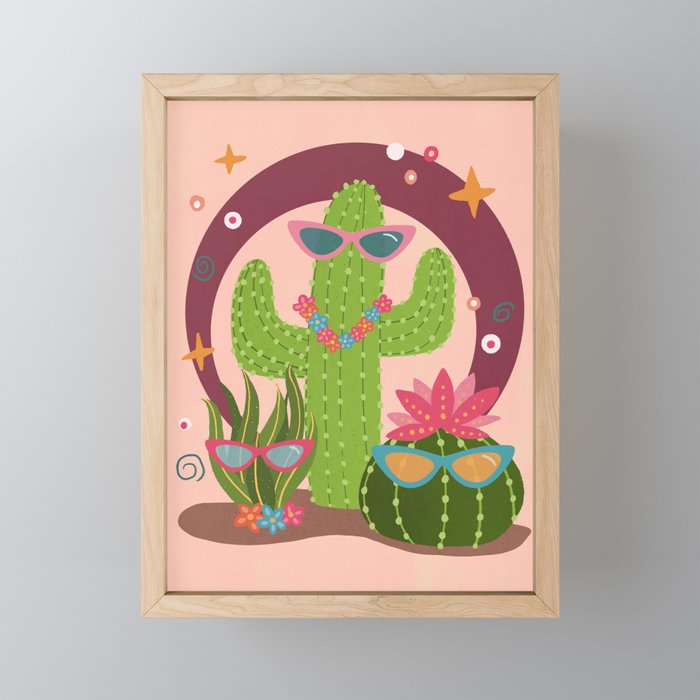 Cactus fiesta Mini Art Print Gallery Image 1
