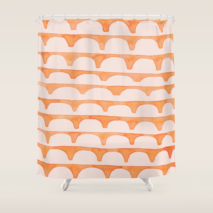 Scoop in peach Shower Curtain Gallery Image 1