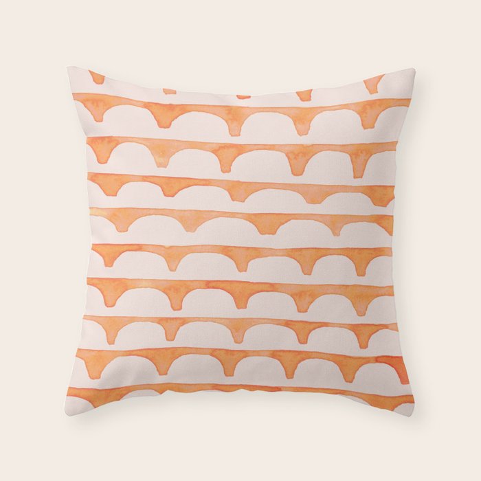 Scoop in peach Throw Pillow Gallery Image 6