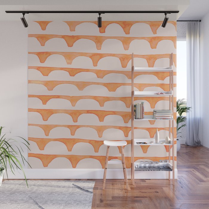 Scoop in peach Wall Mural