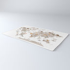 Kids World Map with Animals in White Rug Gallery Image 3
