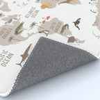 Kids World Map with Animals in White Rug Gallery Image 4