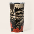 Red Tulip Moon Rise Bunny Travel Mug Gallery Image 1