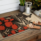 Red Tulip Moon Rise Bunny Outdoor Rug Gallery Image 2