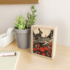 Red Tulip Moon Rise Bunny Mini Art Print Gallery Image 2