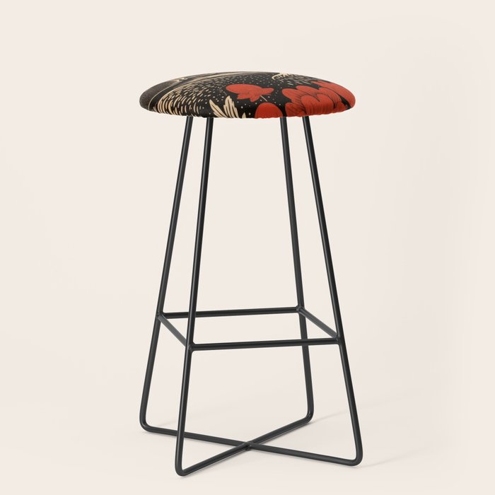Red Tulip Moon Rise Bunny Stool Gallery Image 1