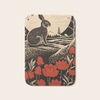 Red Tulip Moon Rise Bunny Bath Mat Gallery Image 1