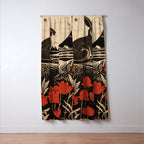 Red Tulip Moon Rise Bunny Window Curtain Gallery Image 3