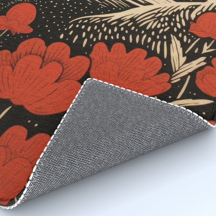 Red Tulip Moon Rise Bunny Rug Gallery Image 4