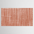 Rustic, Abstract Stripes Pattern in Terracotta Tablecloth Gallery Image 2