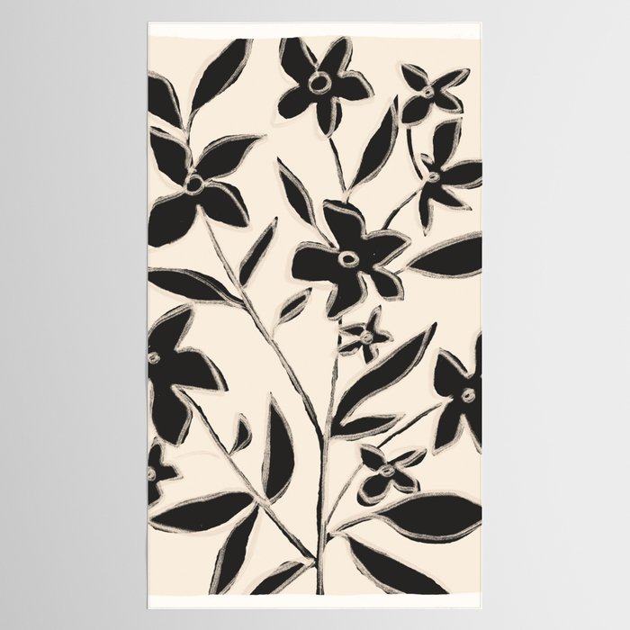Abstract Minimal Flowers 16 Tablecloth Gallery Image 2