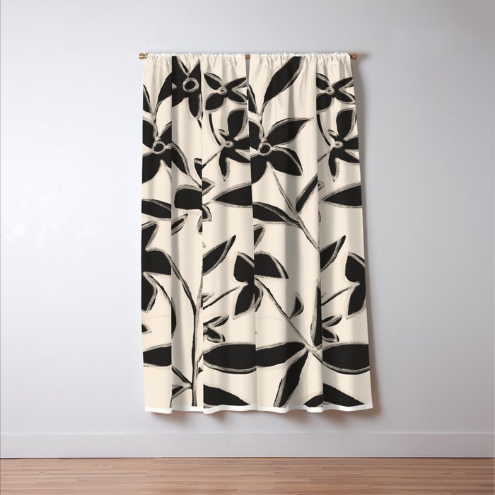 Abstract Minimal Flowers 16 Window Curtain Gallery Image 3