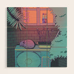 Ramune Cat Wood Wall Art Gallery Image 1