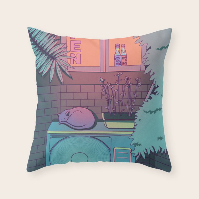 Ramune Cat Throw Pillow Gallery Image 6