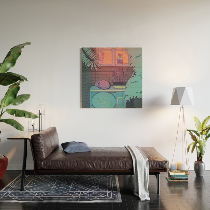 Ramune Cat Wood Wall Art Gallery Image 2