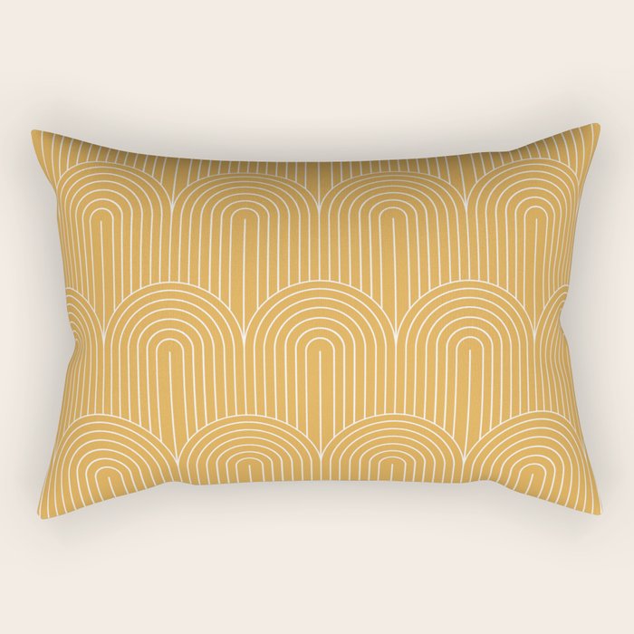 Art Deco Arch Pattern XVII Rectangular Pillow Gallery Image 2