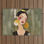 Golden Silence Modern Muse Outdoor Rug Gallery Image 1